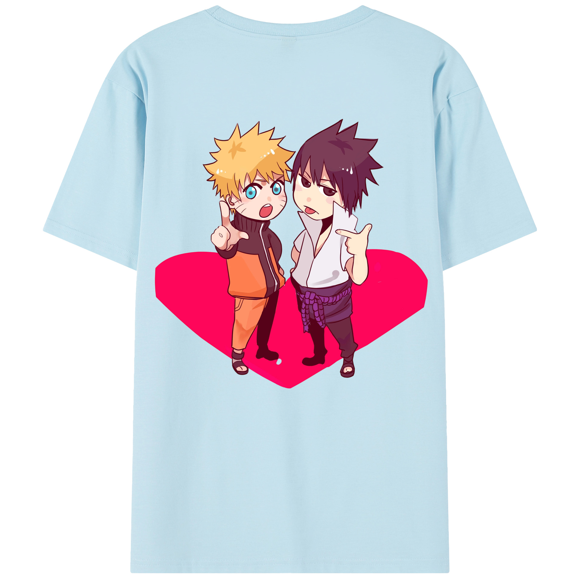 （画像用） NARUTO -ナルト- うずまき ナルト Uzumaki Naruto 綿100％半袖Tシャツ（背面プリント）